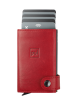 Portfel SOLO wykonany z roślinnie garbowanej skóry Nomad czerwony