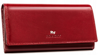 Duży, skórzany portfel damski na zatrzask z systemem RFID - Rovicky