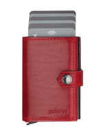 Portfel HIKER wykonany z roślinnie garbowanej skóry Nomad czerwony