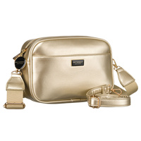 Listonoszka damska złota ze skóry ekologicznej Peterson