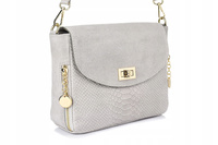 Włoska Torebka Skórzana listonoszka skóra węża