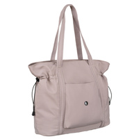 Torba damska shopper z poliestru lila zamykana na suwak - Peterson