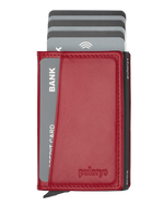 Portfel KANGOO wykonany z delikatnej skóry Italia czerwony