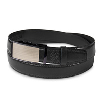 Skórzany pasek męski AUTOMATIC 85-100-cm czarny