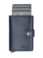 Portfel HIKER Go wykonany z roślinnie garbowanej skóry Nomad granatowy