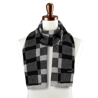 Długi zimowy szal męski w kratę - Peterson