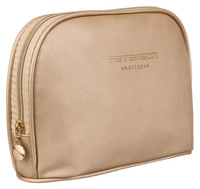 Kosmetyczka podróżna z eko skóry - Peterson, złota elegancja dla Ciebie