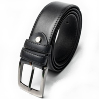 Gładki, szeroki pasek męski ze skóry naturalnej 110
