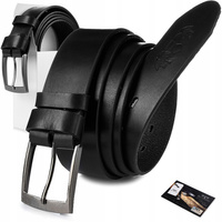 Beltimore skórzany pasek do spodni lico czarny 85