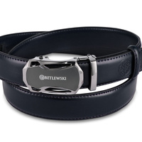 Skórzany pasek męski ELITE granatowy 105-cm