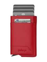 Portfel GOBI wykonany z miękkiej skóry Italia czerwony