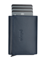 Portfel BOSTO wykonany z delikatnej skóry Italia granatowy