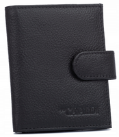 Skórzane etui na karty na zatrzask z systemem RFID - 4U Cavaldi