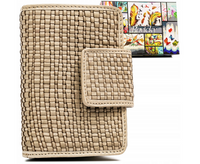 Skórzany portfel damski zamykany na zatrzask - Rovicky