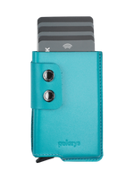 Portfel FUNKY wykonany ze skóry Italia turkusowy