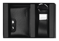Portfel HOBBY w zestawie z brelokiem ze skóry Nomad czarny