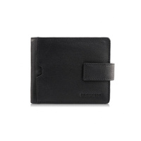 Portfel męski mały skórzany czarny RFID Brodrene G-109MN/BL