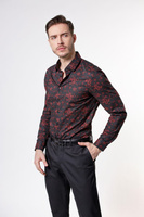 Skórzany pasek męski ELITE czarny 105-cm