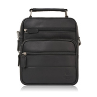 Saszetka męska skórzana Paolo Peruzzi T-128-HBL czarna vintage