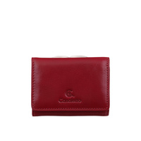 Mały czerwony portfel damski Canaletto z naturalnej skóry licowej z RFID - elegancja i bezpieczeństwo PD2000cs165 RFID