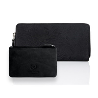 Zestaw prezentowy dla niej portfel damski skórzany T-08-BL i etui T-51-BL