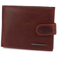 Skórzany portfel męski z systemem RFID Bellugio - koniakowy