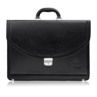 Aktówka skórzana męska Paolo Peruzzi S-46-BL na ramię i do ręki