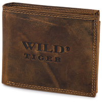 Portfel męski mały Wild Tiger - ciemnobrązowy