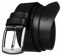 Skórzany pasek męski z klasyczną klamrą - Peterson 95