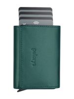 Portfel BOSTO wykonany z delikatnej skóry Italia zielony