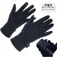 Rękawiczki damskie granat dotyk polarek BELTIMORE