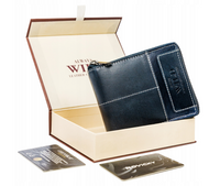 Duży, skórzany portfel męski na suwak — Always Wild