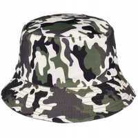 Kapelusz dwustronny bucket wędkarski modny moro