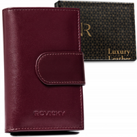 Elegancki portfel damski ze skóry naturalnej - Rovicky
