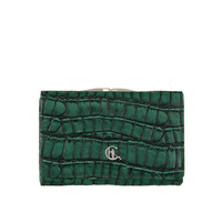 Portfel skórzany Canaletto w zielonym kolorze z ochroną RFID