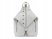 Włoski Stylowy Plecak Damski Skórzany Zamsz A4 W14