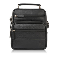 Saszetka męska skórzana czarna Paolo Peruzzi T-128-BL do pracy