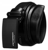 Elegancki, skórzany pasek męski z klamrą automatyczną - Peterson 95