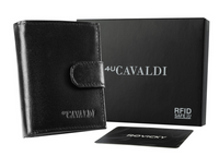 Skórzany portfel męski średnich rozmiarów z systemem RFID - 4U Cavaldi