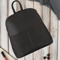 Plecaczek damski skórzany czarny may plecak miejski Abruzzo ABR-38-BL