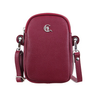 Torebka skórzana Canaletto na telefon bordo TD670s33t1