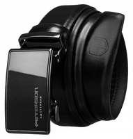 Skórzany, szeroki pasek męski z klamrą automatyczną - Peterson 105