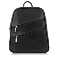 Plecaczek damski skórzany may czarny miejski pojemny Abruzzo ABR-32