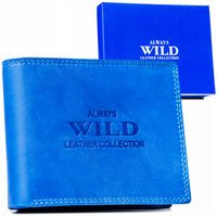 Duży, skórzany portfel męski bez zapięcia - Always Wild