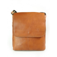 CAMELOWA DUŻA LISTONOSZKA A5 DWIE KOMORY SKÓRZANA VERA PELLE VP884C