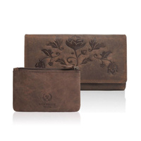 Zestaw prezentowy ZUP-37-BR portfel damski skórzany T-05 etui T-51