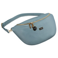 Saszetka damska crossbody z eko skóry w niebieskim kolorze Peterson