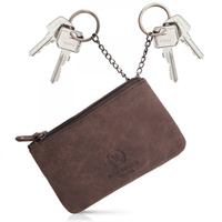 Brązowe skórzane etui na klucze vintage Paolo Peruzzi T-51-BR