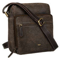 Miejska torba męska ze skóry naturalnej w brązowym kolorze - Peterson