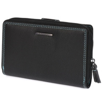 Portfel skórzany damski Bellugio kolorowy - czarny